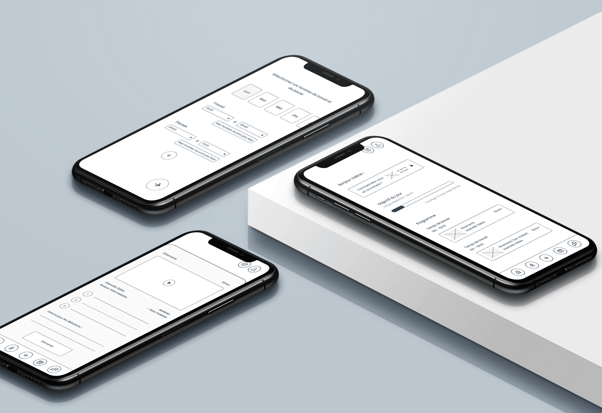 Mockup UX application Balance