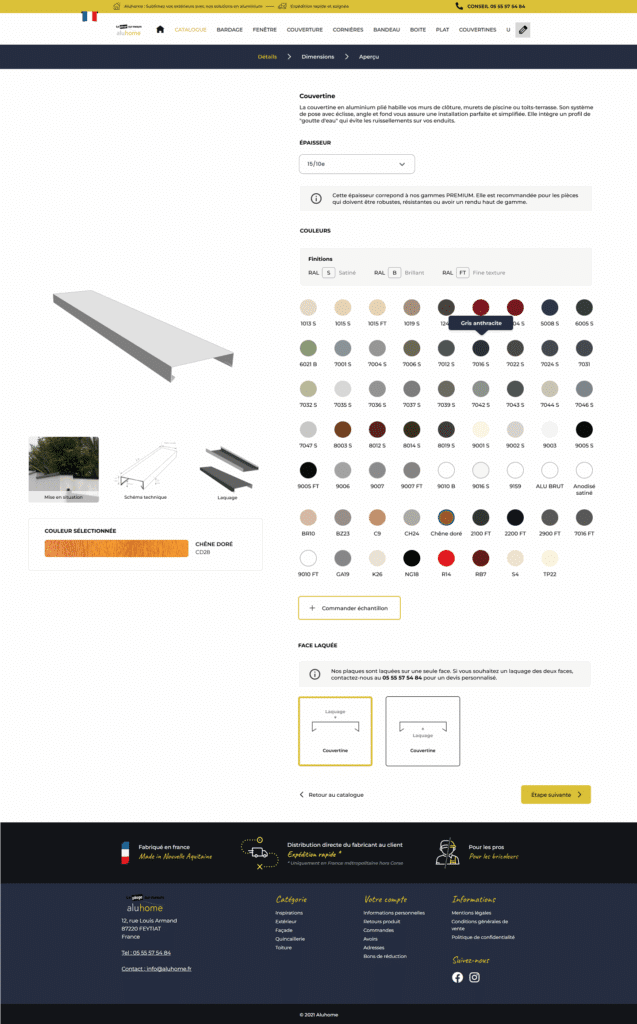 Redesign configurateur AluhomePro