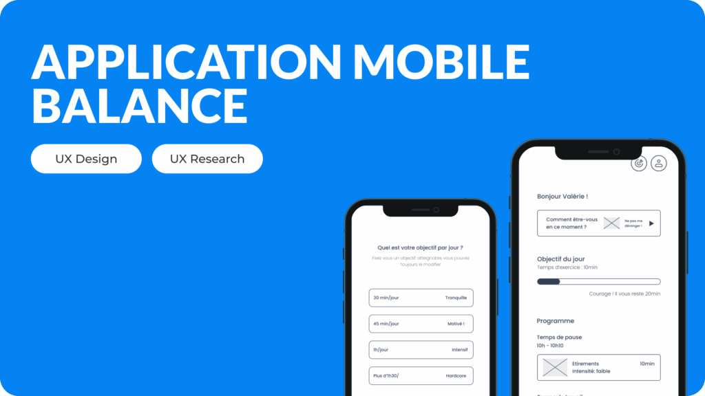Présentation du projet d'application mobile balance