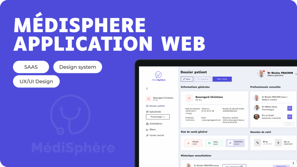 Présentation du projet B2B medisphere pour mettre en relation les médecins et leurs patients